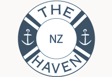 The Haven NZ circular nautical logo with anchors