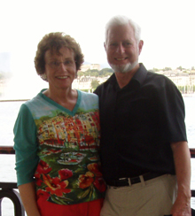 Tom and Alison Rowling standing together smiling